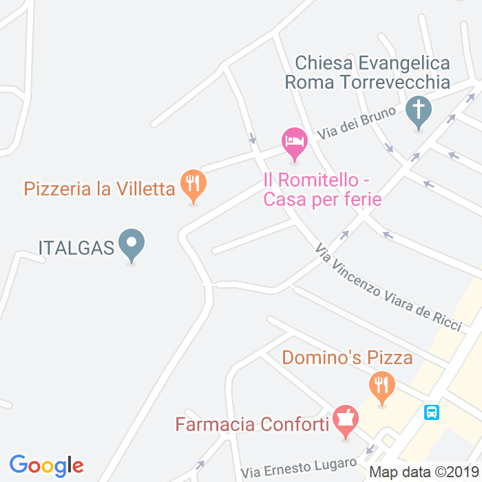 CAP di Via Vittorio Codeluppi a Roma