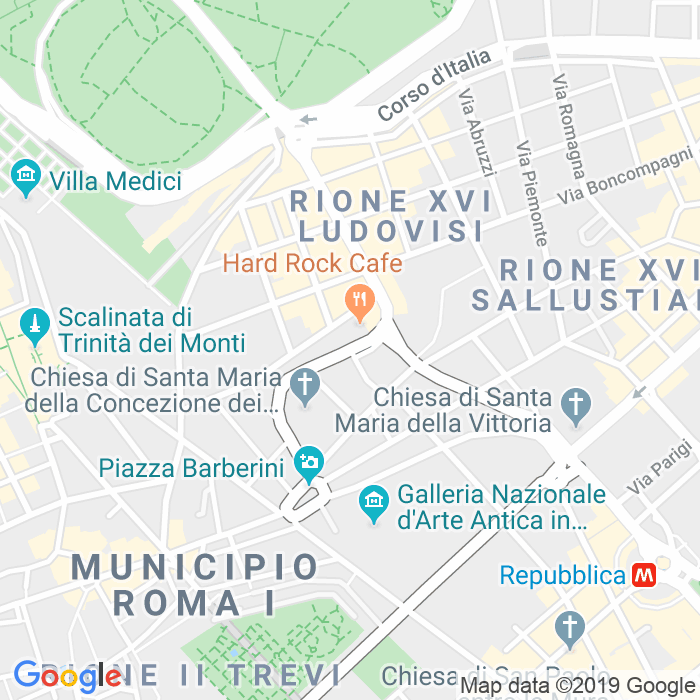 CAP di Via Vittorio Veneto a Roma
