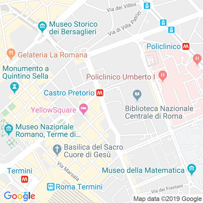 CAP di Viale Castro Pretorio a Roma